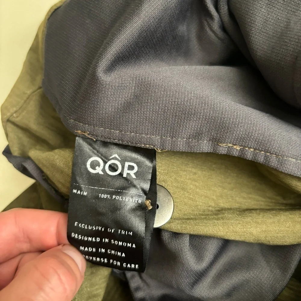 QOR Men’s Performance Pant 32x33 Olive Green Straight Leg Regular Fit